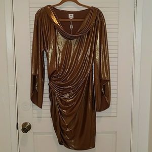 Halston Copper cocktail Dress